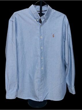 Ralph Lauren Men’s Light Blue Button-Down Oxford Shirt size XL